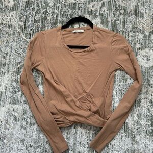 Women's Tan Long Sleeve Top